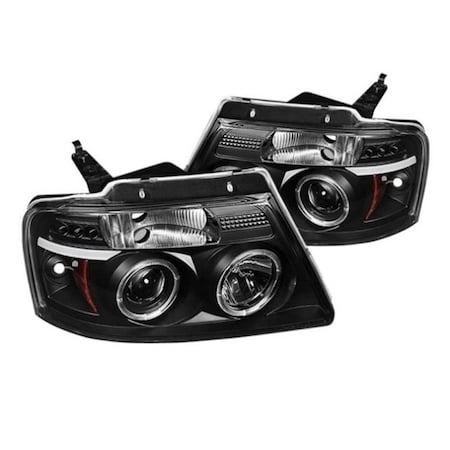 Spyder 2004-2008 Ford F150 Black Halo Projector LED Headlights 5010209